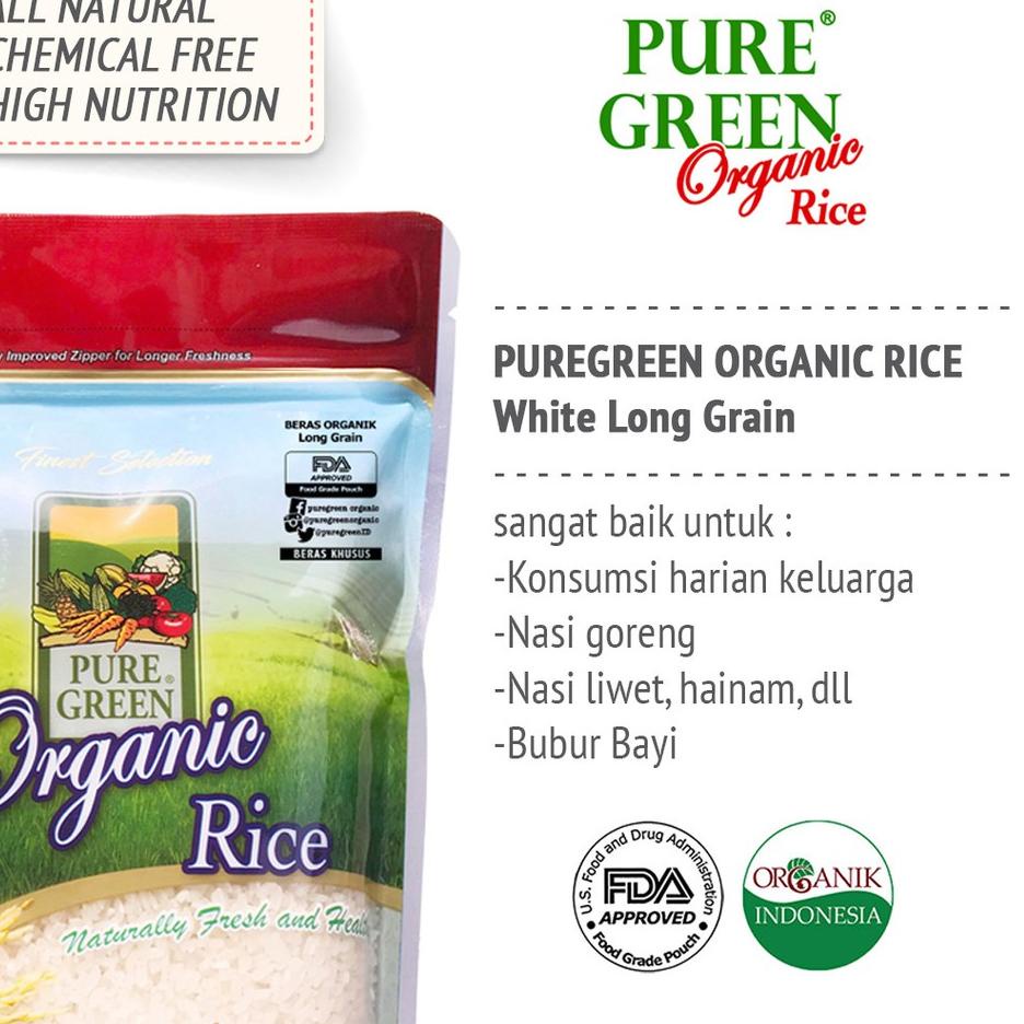 

SALE✅Puregreen Organic Rice Beras Organik White Long Grain Family Pack - 4,5 kg (BEST SELLER)|KD1