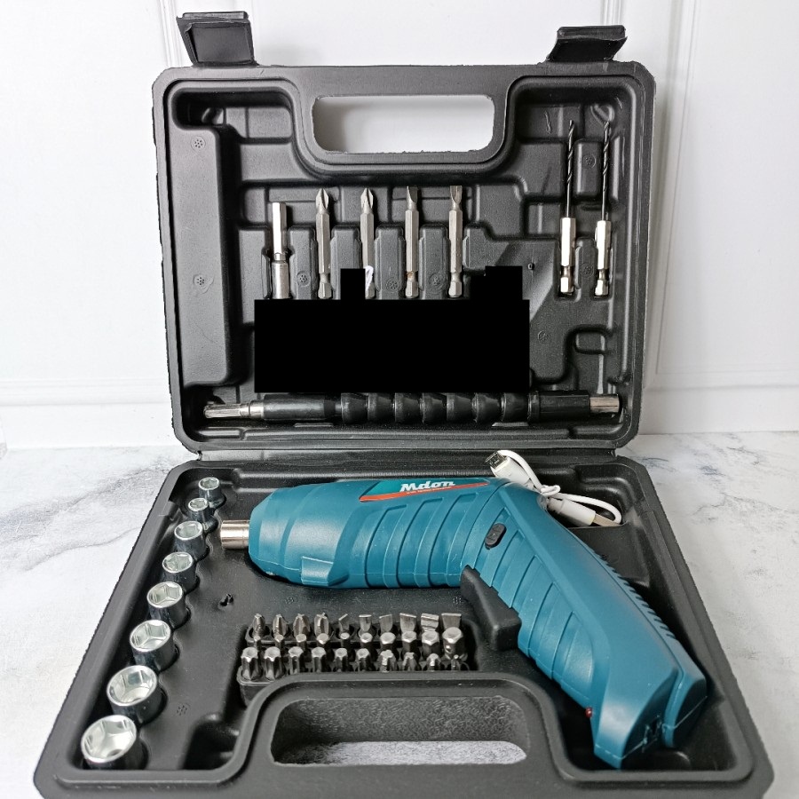 Obeng Elektrik Cordless Screwdriver Cas Bor Tangan