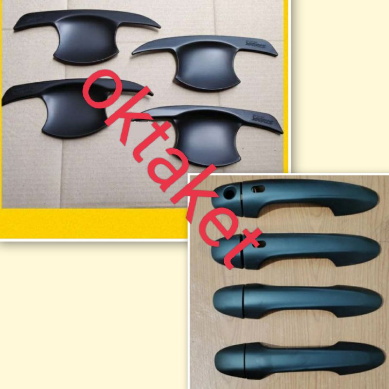 paket outer handle new Yaris 2018 2020 2023 sporty hitam &amp; Chrome