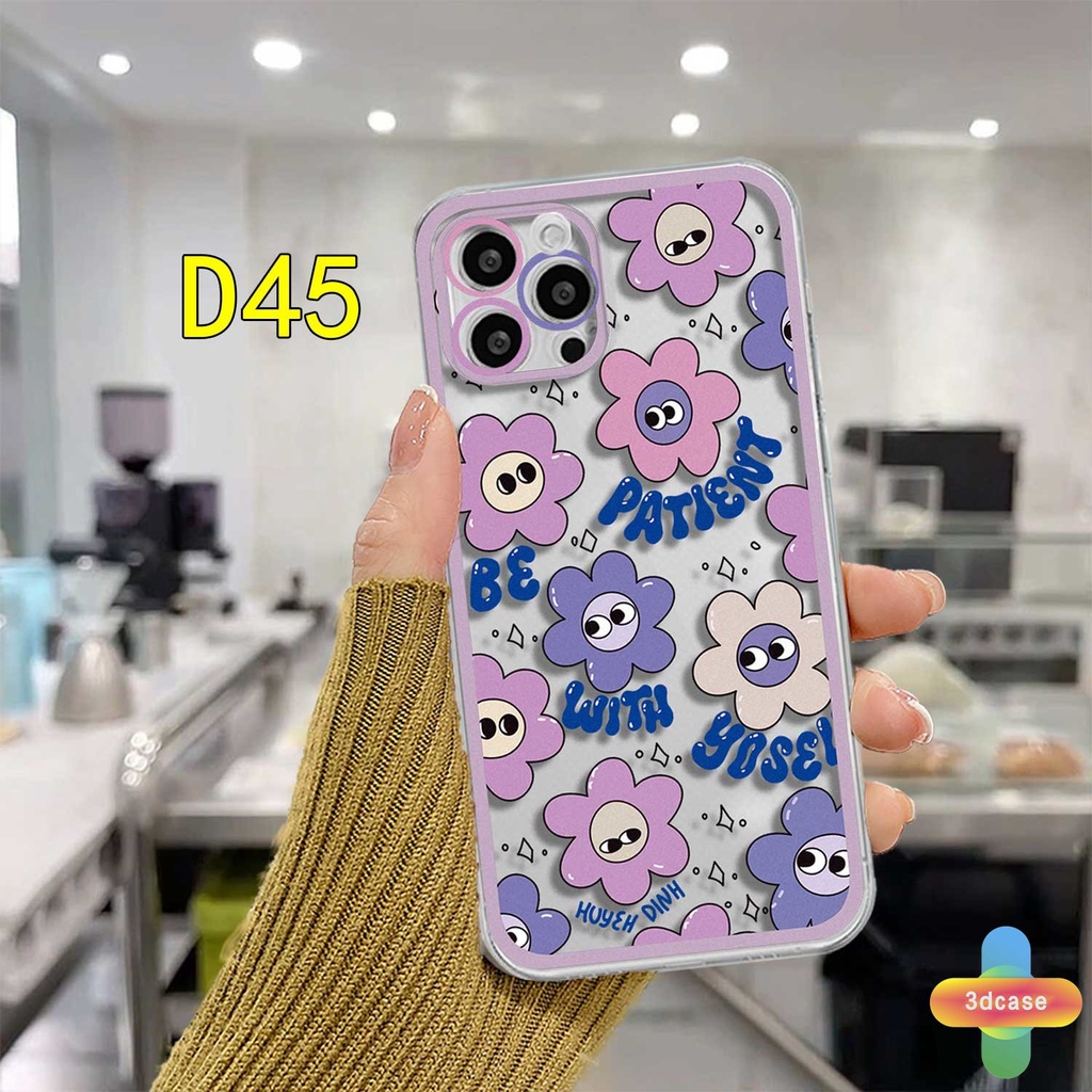 Soft Case TPU Motif Smiley Bunga Untuk For IPhone 11 12 13 PRO MAX 6 7 6S 8 Plus X XR XS MAX 11 12 13 Se 2020 6SPlus 7Plus 6Plus 8Plus XSMAX A15 A16 A9 A5 A7 A5S Y12 Y20 Y15S A12 A03