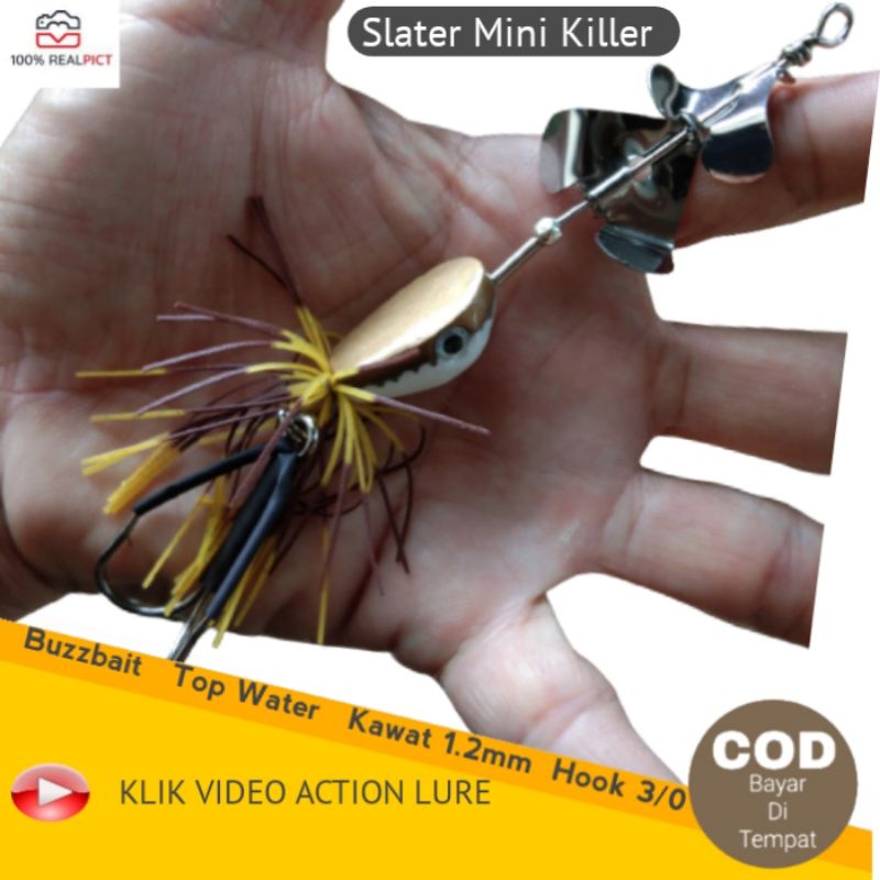 Mini Slater Sleter Seleter Buzz Bait Umpan Casting Cesting Kasting Kesting Toman Gabus Kerandang Tap