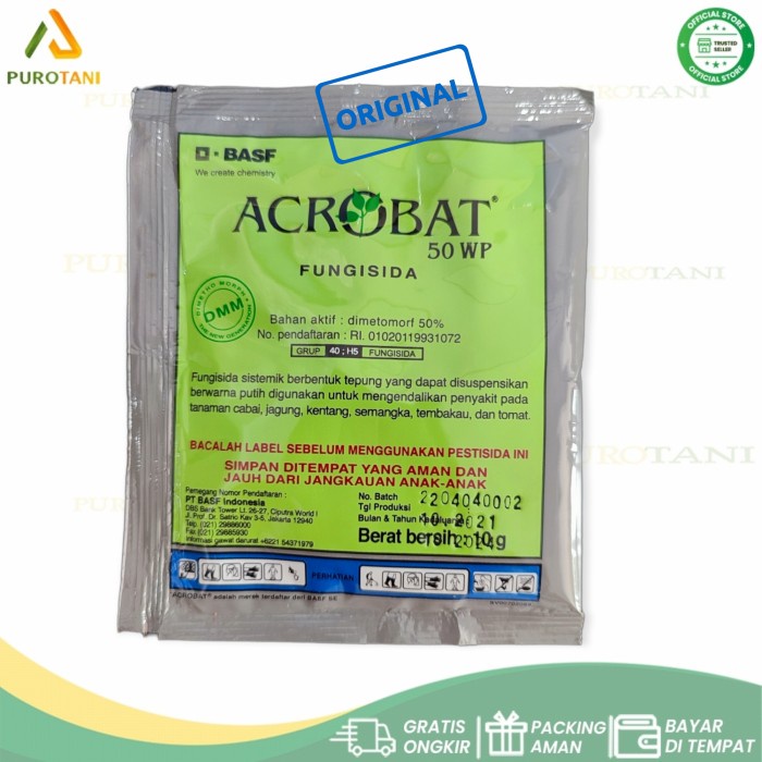 Fungisida Basf ACROBAT 50WP 10 Gram Bahan Aktif Dimetomorf