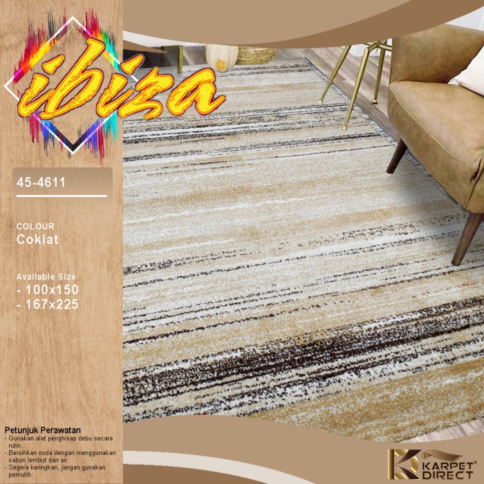 [KARPET DIRECT] IBIZA KARPET (COKLAT) 167X225 CM - KODE 45-4611