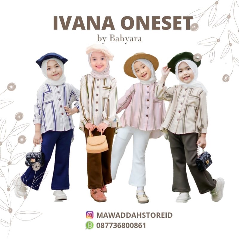 Oneset Ivana Oneset Setcel by Babyara TANPA HIJAB