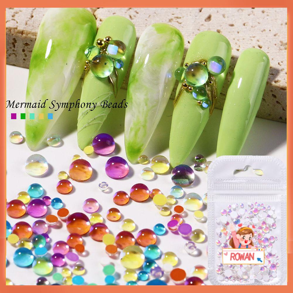 R-flower 300Pcs/Bag Kuku Rhinestones Permata Art Strass Nail Stone Ukuran Campur Symphony