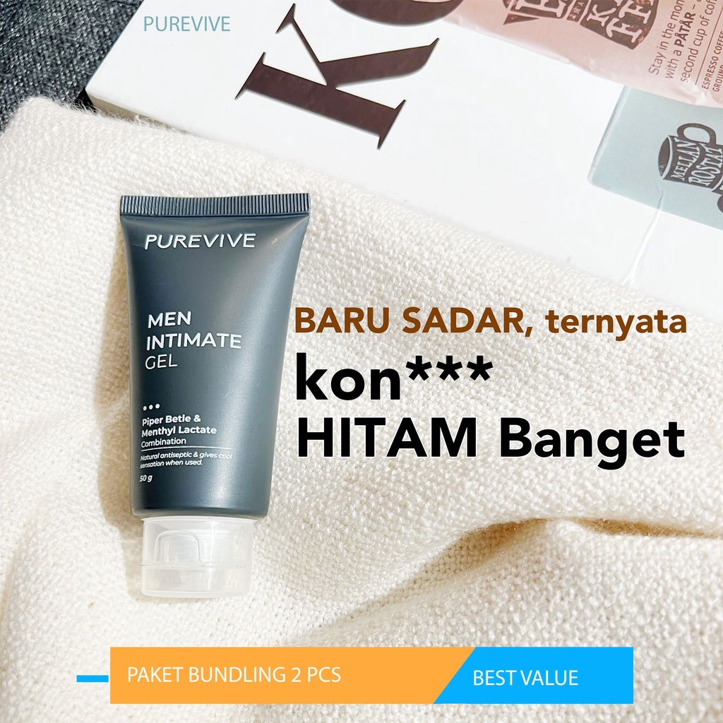 Bundling 2 pcs Mr.P Lebih Cerah Keras dan Bebas Gatal - Purevive Men Intimate Gel BPOM NA18221600113