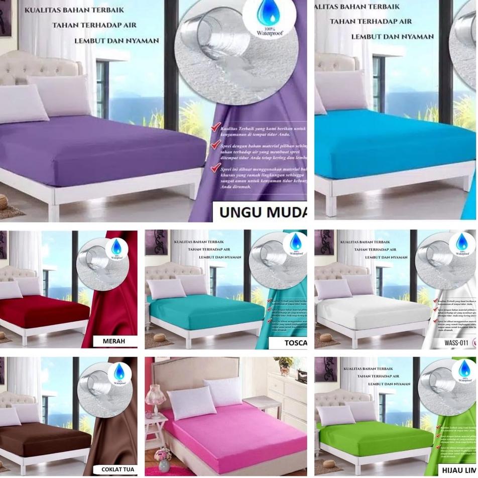 Best Style Sprei Waterproof Anti Air Ompol Polos Part.1 | Seprei Tahan Air Murah | Sprai Waterprof A