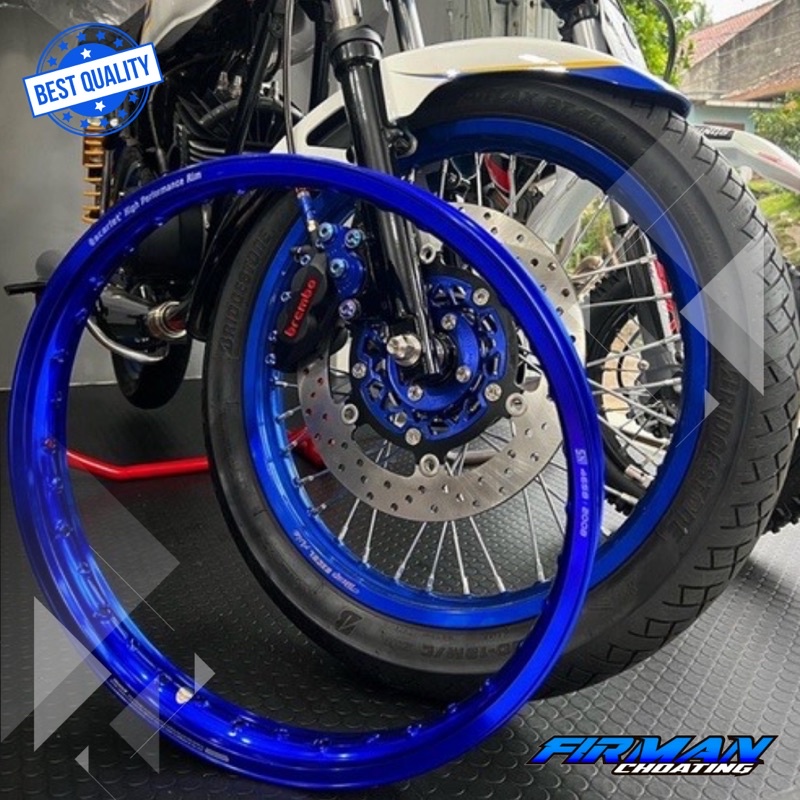 Ring rim velk scarlet 18x185 dan 18x160 biru 36 hole (sepasang) Rx king dll