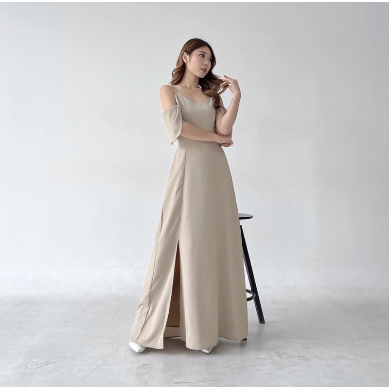 BROOKLYN BRIDESMAID DRESS SEXY KOREA WITH FURING - PROM NIGHT GOWN - pMAXI DRESS KONDANGAN - DRESS PESTA SEXY MEWAH - WEDDING DRESS - DRESS PAGER AYU - HADIAH / KADO ULTAH CEWEK