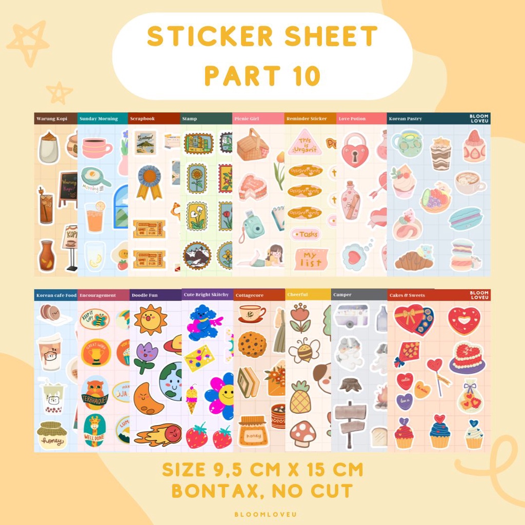 

Sticker Sheet Journal Aesthetic by BLOOMLOVEU