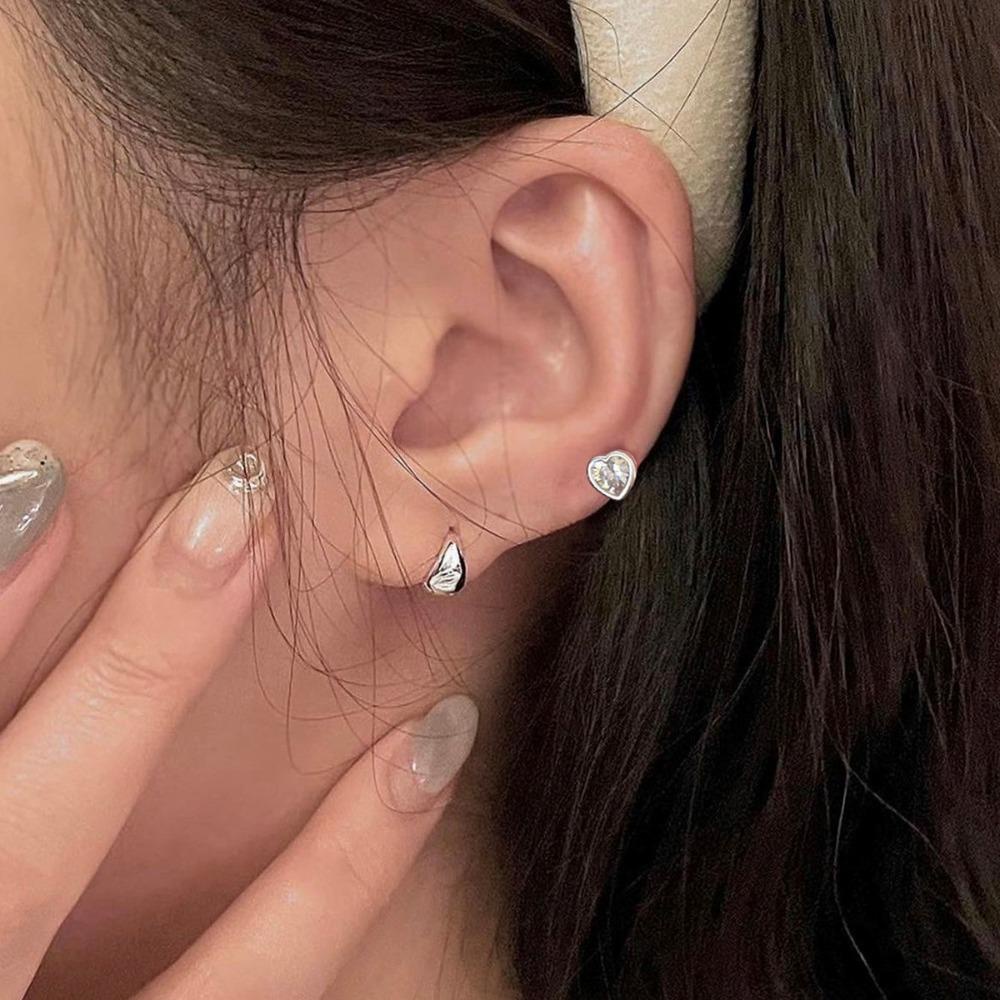 Mxbeauty Anting Wanita Kepribadian Temperamen Mini Mewah Elegan Manis Zirkon Telinga Stud