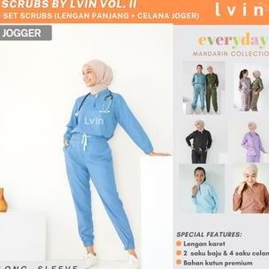 [ Lvin ] Mandarin Collar Baju OKA Joger Lengan Panjang / Baju Jaga OKA