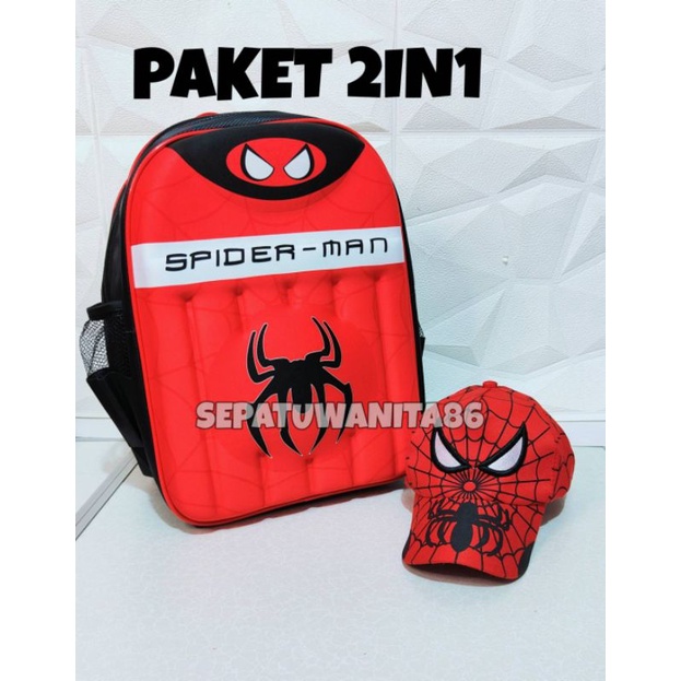 Tas Sekolah Anak Laki-laki Karakter SPIDERMAN - Ransel Anak SD - Karakter SPIDERMAN - Tas Laki Laki  - Ransel SPIDERMAN Anak - Tas Anak SD Tas Anak  Kekinian