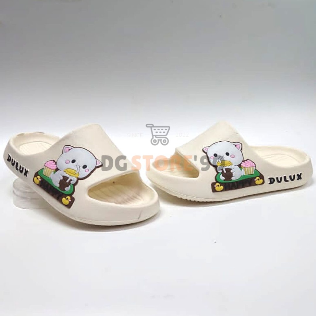 New - Sandal Anak Perempuan Model Selop Karakter KUCING Gemoy - Uk 30-35