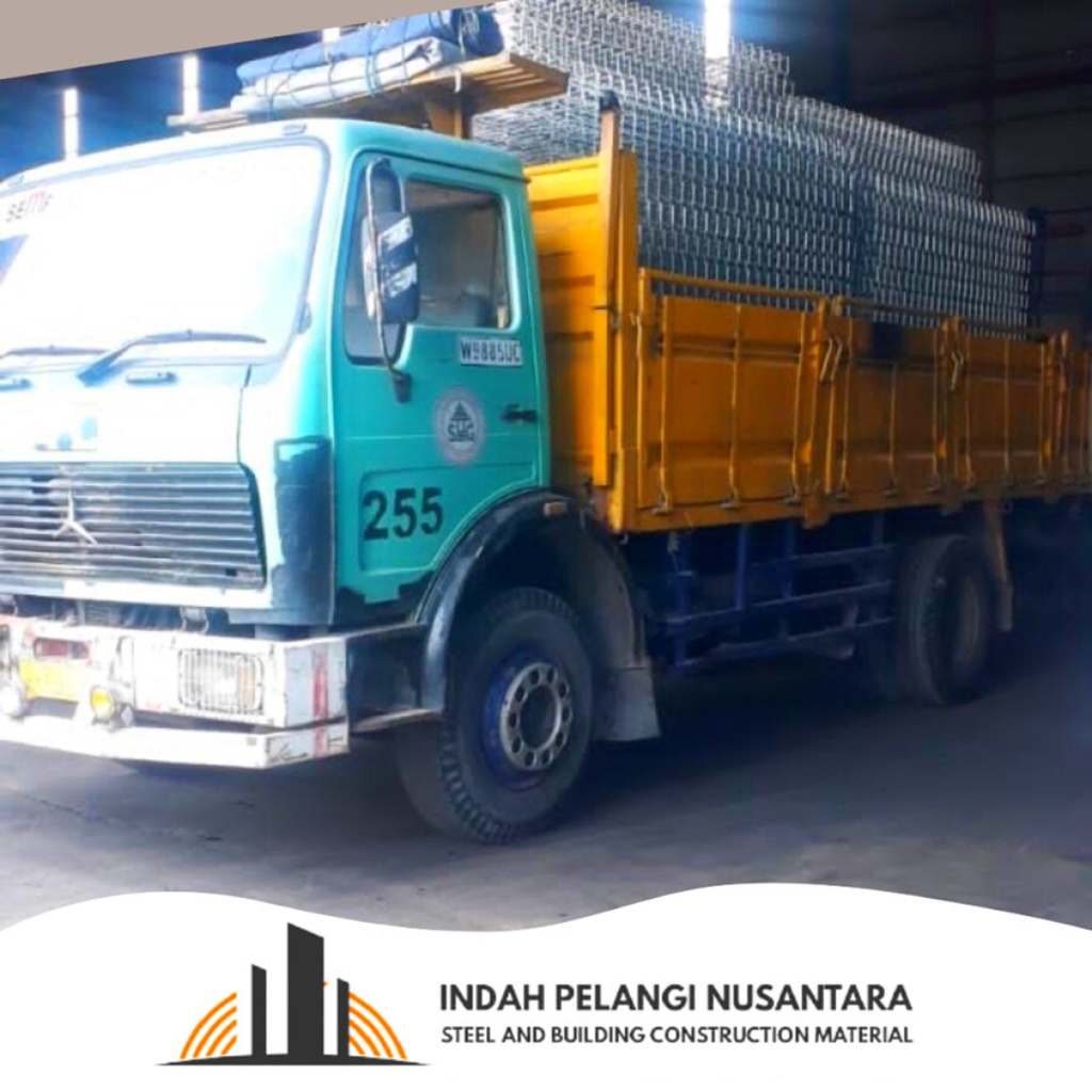 Pagar BRC Galvanis tinggi 60cm Anti Karat Lebar 240cm Tinggi 60cm Besi 6mm Lapisan Galvanis EP Tiang