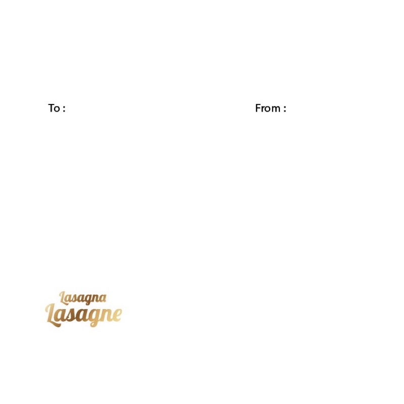 

[Lasagna Lasagne] Greeting card