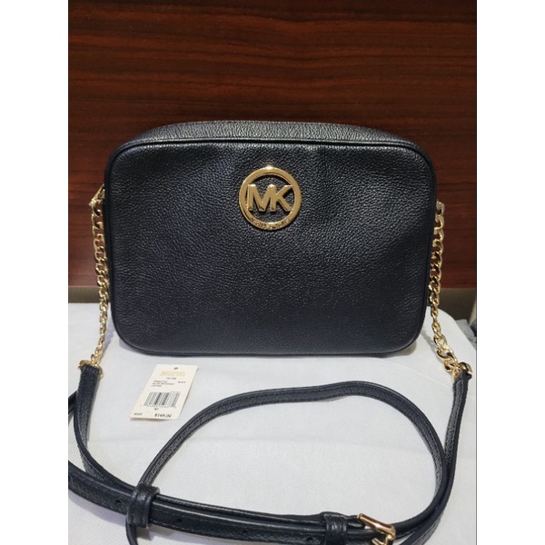 MK Fulton EW Leather Crossbody Black