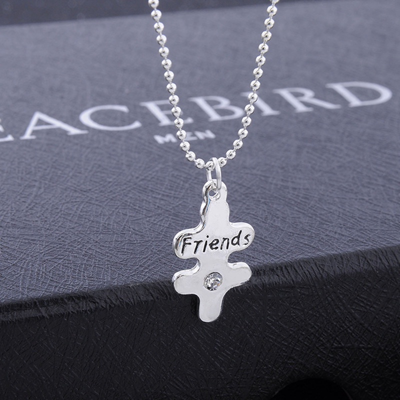 3pcs Set Kalung Persahabatan Hati Split Wanita Best Friends Forever