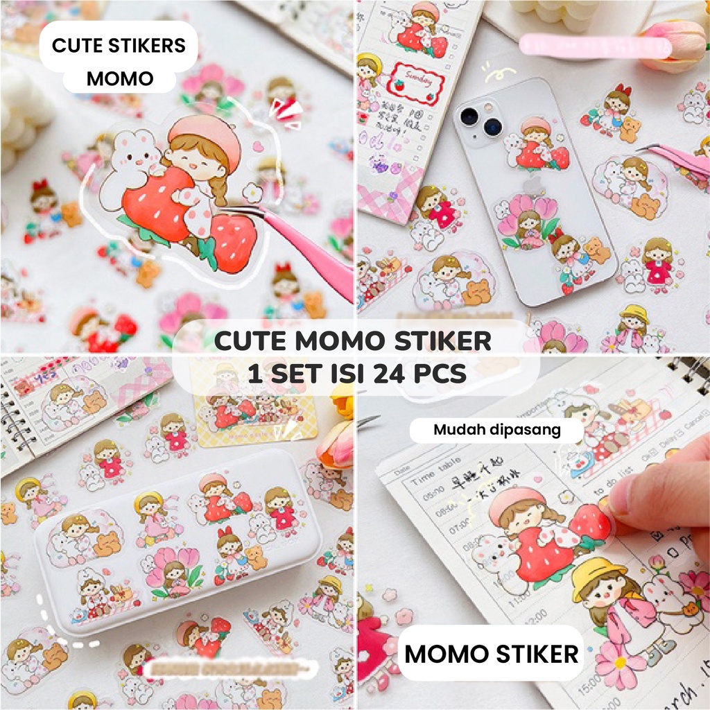 MSY  Stiker Motif Kartun  Untuk Dekorasi Diary Aesthetic/ Anti Air Untuk Dekorasi Import