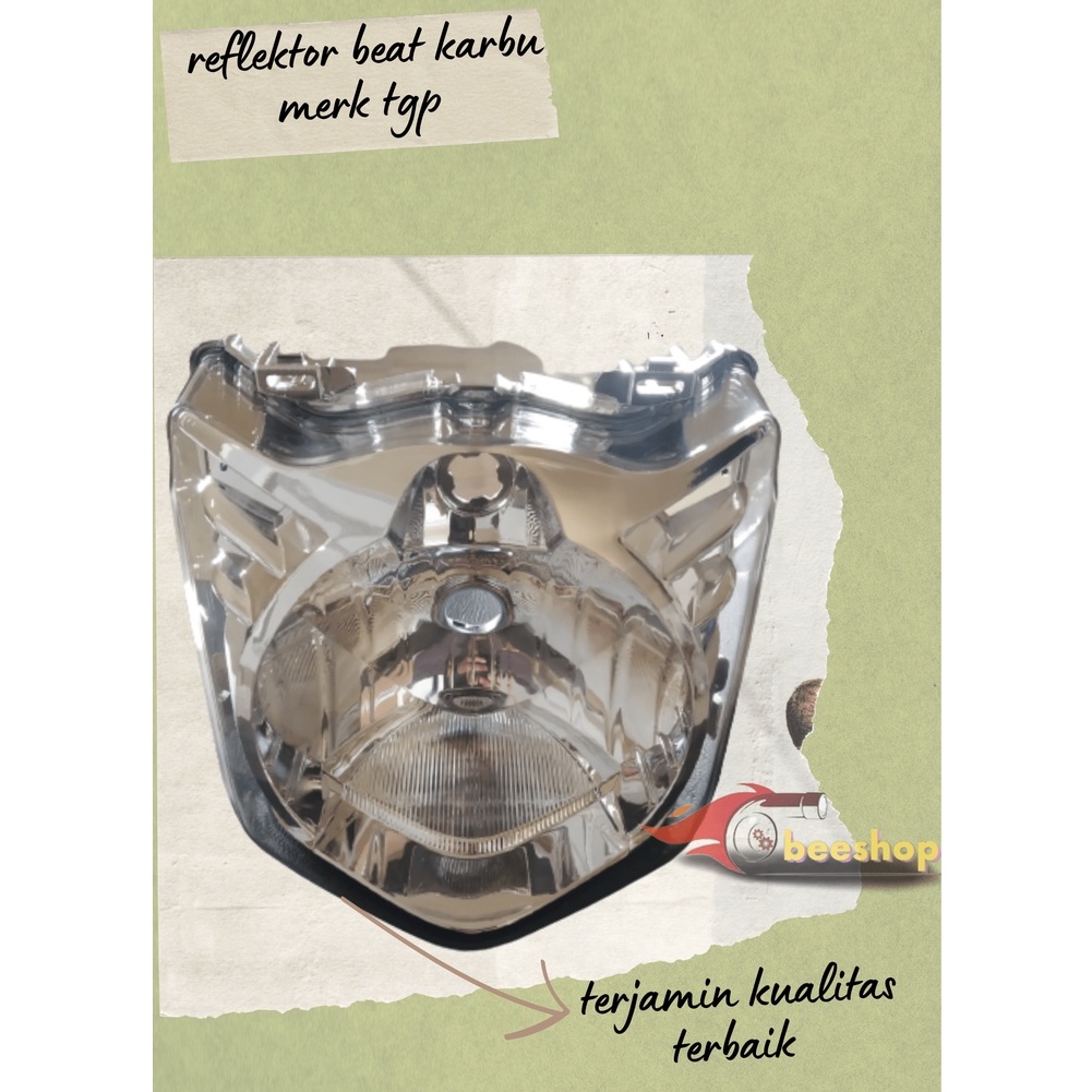 Reflektor Beat Lama Karbu Headlamp Kaca Mika Lampu depan