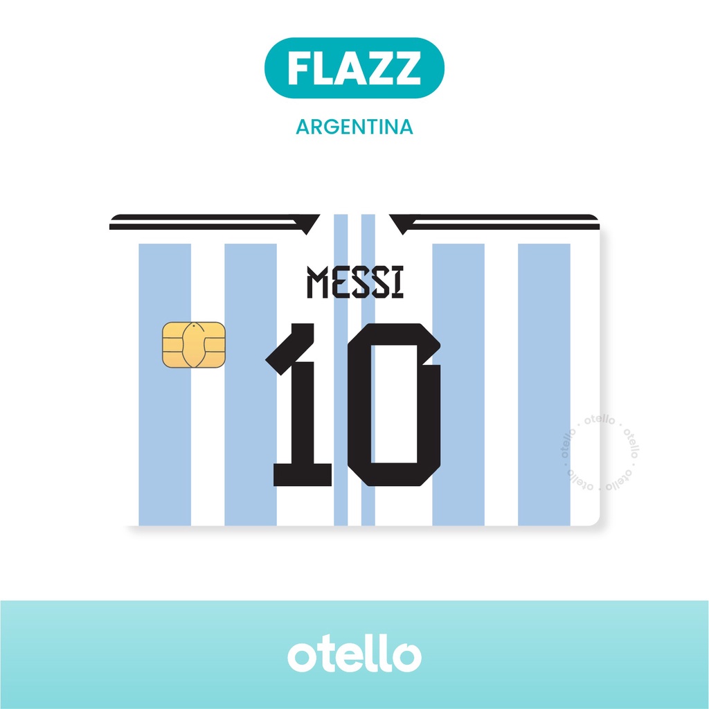 eMoney Flazz Tap Cash Brizzi Argentina Messi World Cup Soccer Sepak Bola Football Kartu Custom eToll Card UV Print