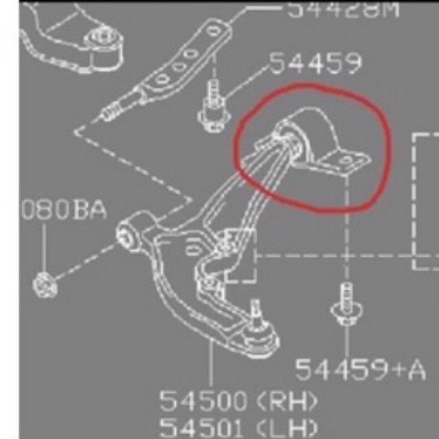 Bushing Arm Depan Besar Nissan Serena C24 OEM