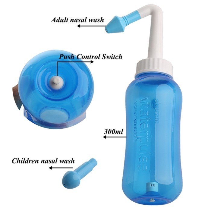 Botol Pencuci Hidung Saline Nasal untuk Cuci Hidung Waterpulse Paket Garam