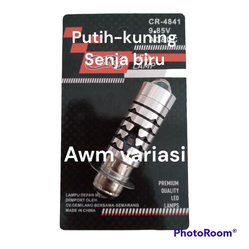 LAMPU DEPAN BOLAM DEPAN LAMPU UTAMA LED H6+SENJA BIRU LASER HIGH LOW PUTIH-KUNING/PUTIH-PUTIH BEAT SUPRA125 MIO JUP BURHAN MX OLD XEON DLL