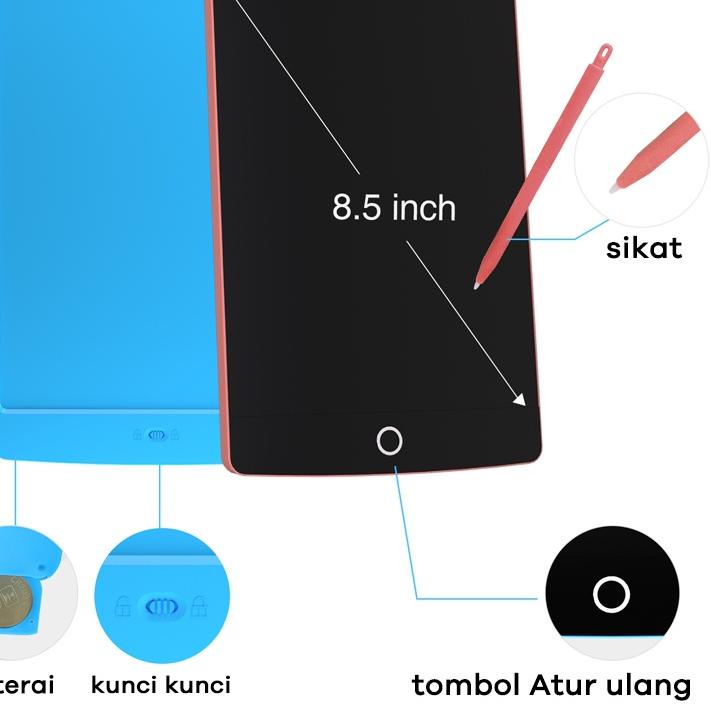 

SEGERA BELI Kaikki papan tulis LCD, color writing tablet 8.5 inch, papan tulis anak, mainan LCD writing drawing tablet board+