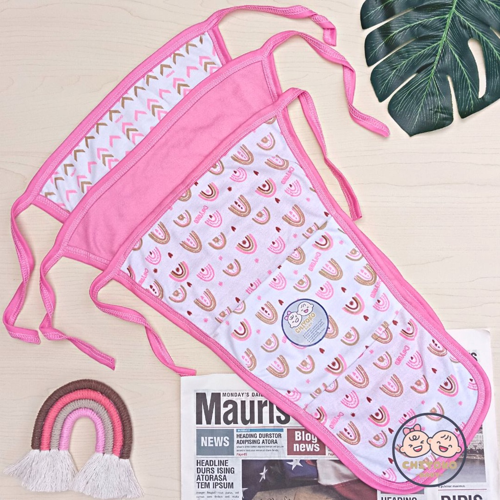 6 Pcs / 12 Pcs Popok Tali Bayi Baru Lahir Double Kain Serian PINK Chiyoko Baby