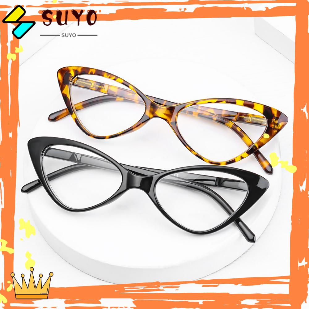 Suyo Cat Eyes Presbyopia Eyeglasses Kacamata Unisex Lensa Bening Ultra-Ringan