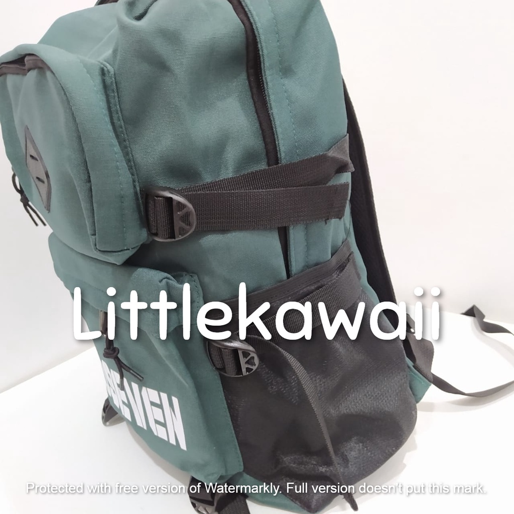 LK/Tas Ransel Laptop Backpack Parasut Sekolah Kuliah Fashion Sport Travelling Camping Casual Remaja Dewasa Cowok Cewek Gesper Import