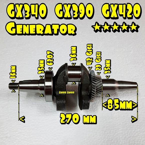 Terlaris GX390 GX420 Crankshaft Kruk As mesin Honda Genset GX-390 GX 390 Termurah