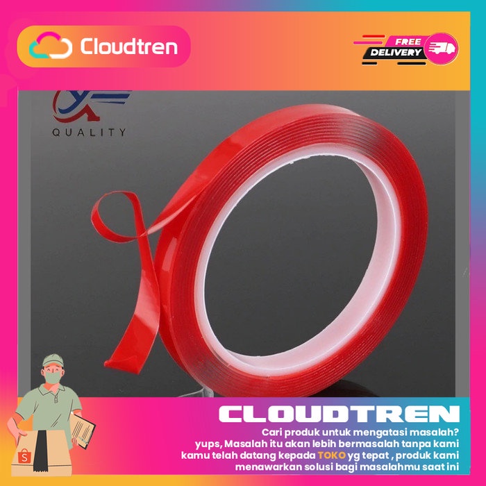 

XY Selotip Double Sided Tape Transparent Acrylic 3m - HL87895 - 6mm