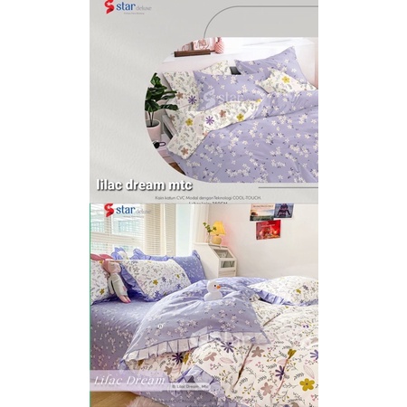 kain sprei meteran lilac dream mtc star