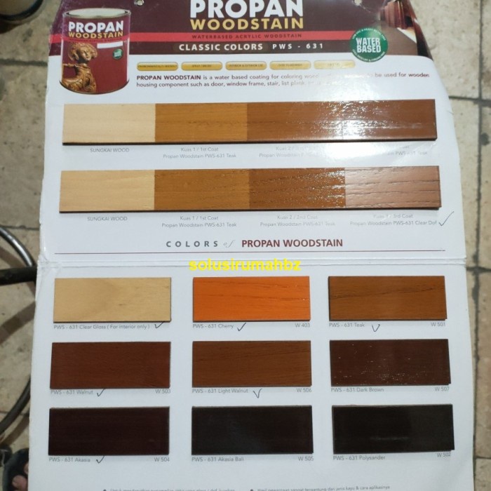 Propan Woodstain Waterbased politur air water base wood stain