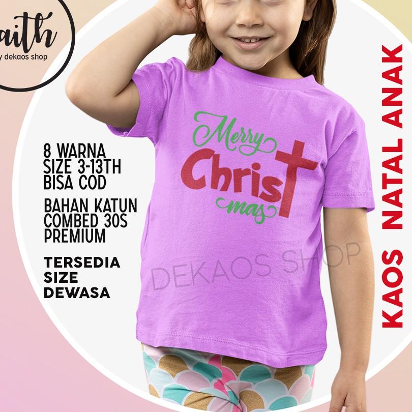 Paling Murah KAOS NATAL ANAK / KAOS KRISTEN ANAK / KAOS NATAL ANAK ANAK / KAOS NATAL KELUARGA / KAOS