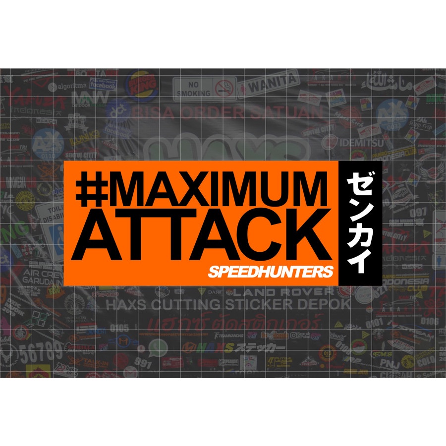 Cutting Sticker Maximum Attack Speedhunter 15 Cm Untuk Mobil