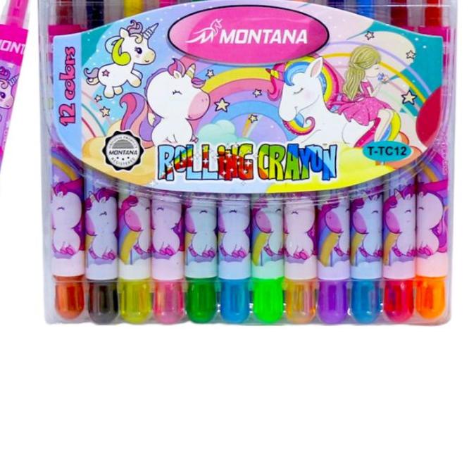 

DS2D☘ Twist Crayon / Krayon Putar Montana T-TC12 Mini / 12 Warna / Colors Paling Disukai