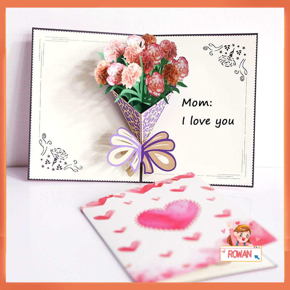 R-flower Mother's Day Greeting Card Kartu Ucapan Kreatif Handmade Gift Berkah Kartu Kecil