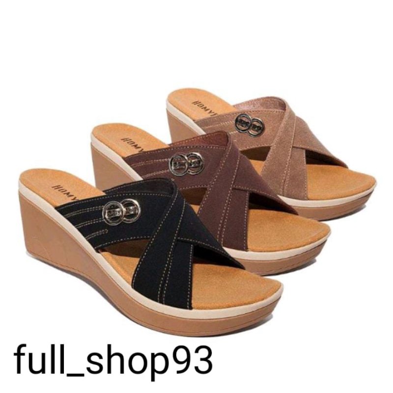 HOMYPED CARISTA N71 #TERBARU SANDAL WEDGES WANITA 100% ORI