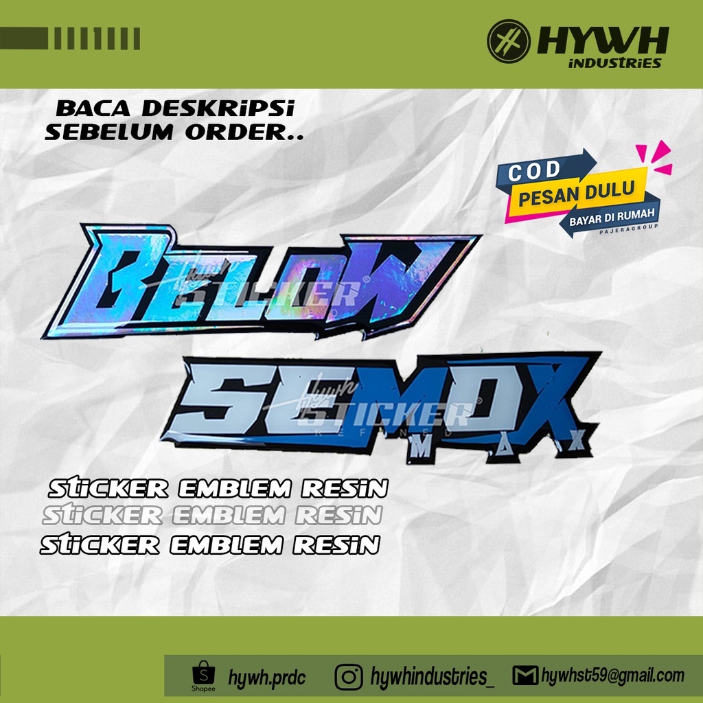 STICKER CUSTOM EMBLEM RESIN STIKER TIMBUL CUSTOM DESIGN STICKER