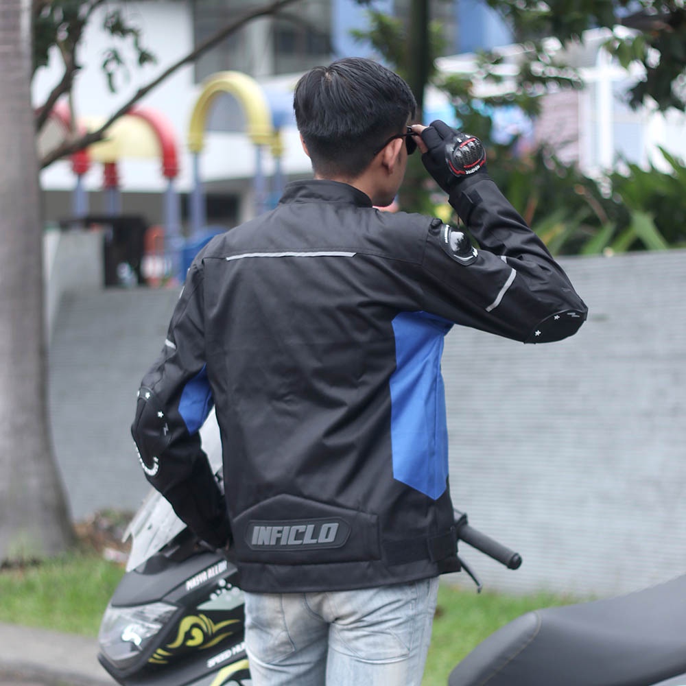 Jaket Motor Pria Inficlo | Jaket Motor Harian Anti Angin &amp; Anti Air Touring