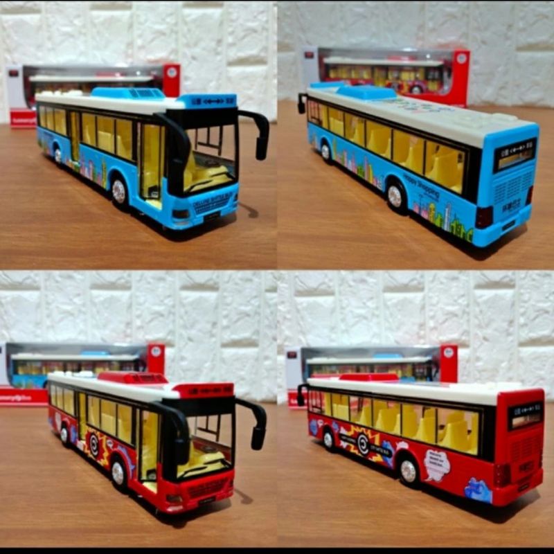 Mainan Diecast Bus Pariwisata Kota Anak - Mainan Miniatur Bis Metal Luxury Anak