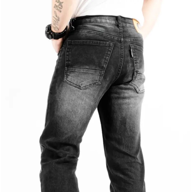 Wisdom Denim Pants Black Washed Slim Fit