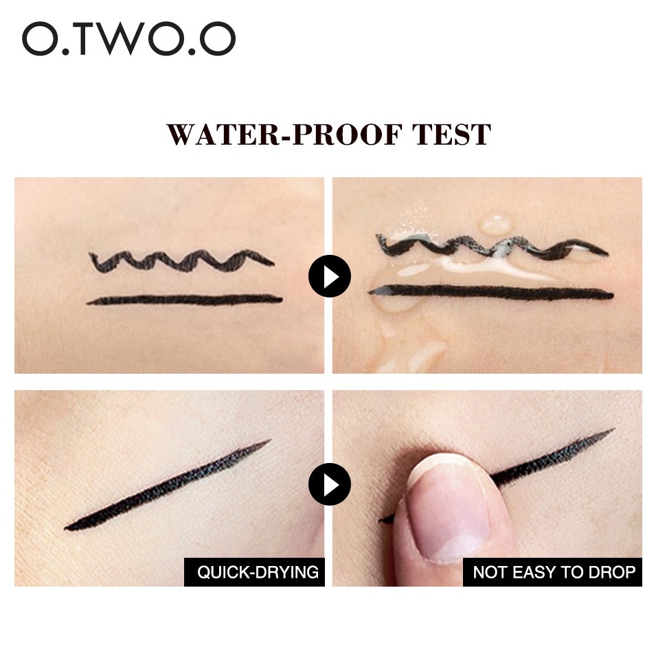 Eyeliner Stamp O TWO O 2 In 1 Eyeliner Stamp Waterproof Wing Eyeliner Liquid Waterproof Stamp Eyeliner 2 in 1 Eyeliner