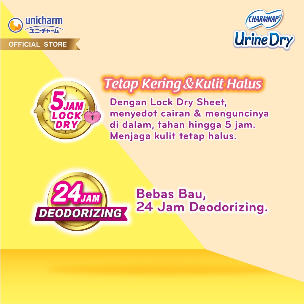 CHARMNAP Urine Dry 19cm 12pads Pembalut Urine
