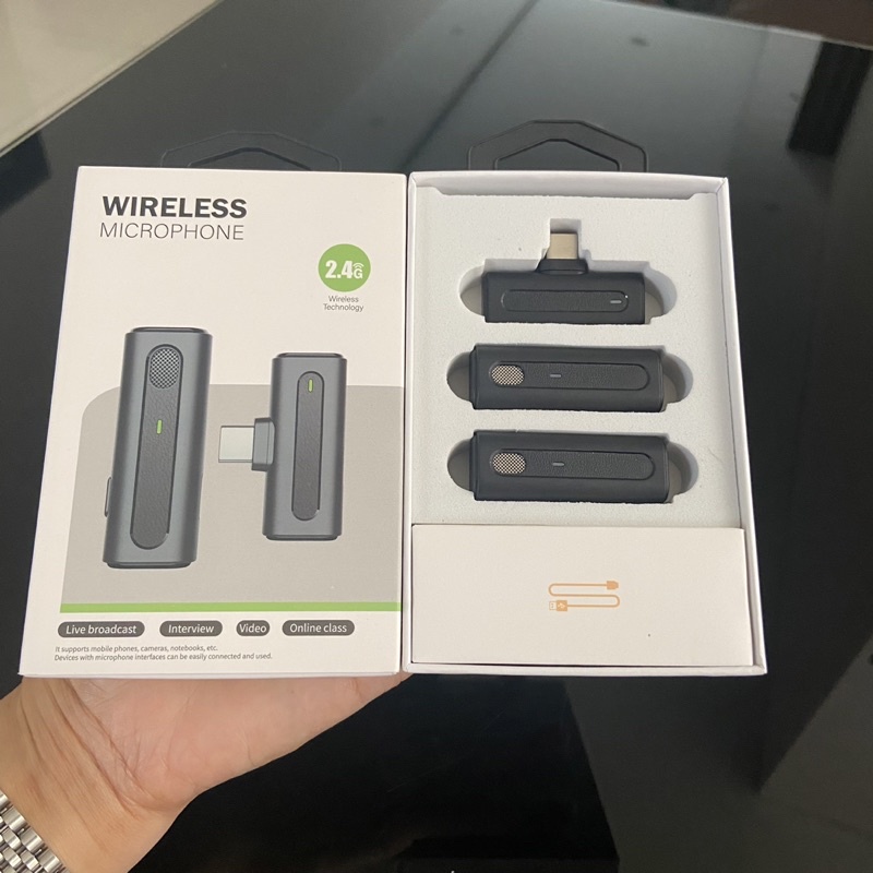 clip on microphone wireless android usb type c dua mic - M9 K2