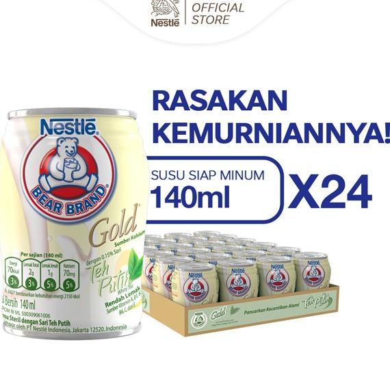 

NESTL BEAR BRAND Milk White Tea Minuman Siap Minum 140ml 24 pcs TERLARIS TERPERCAYA ORIGINAL