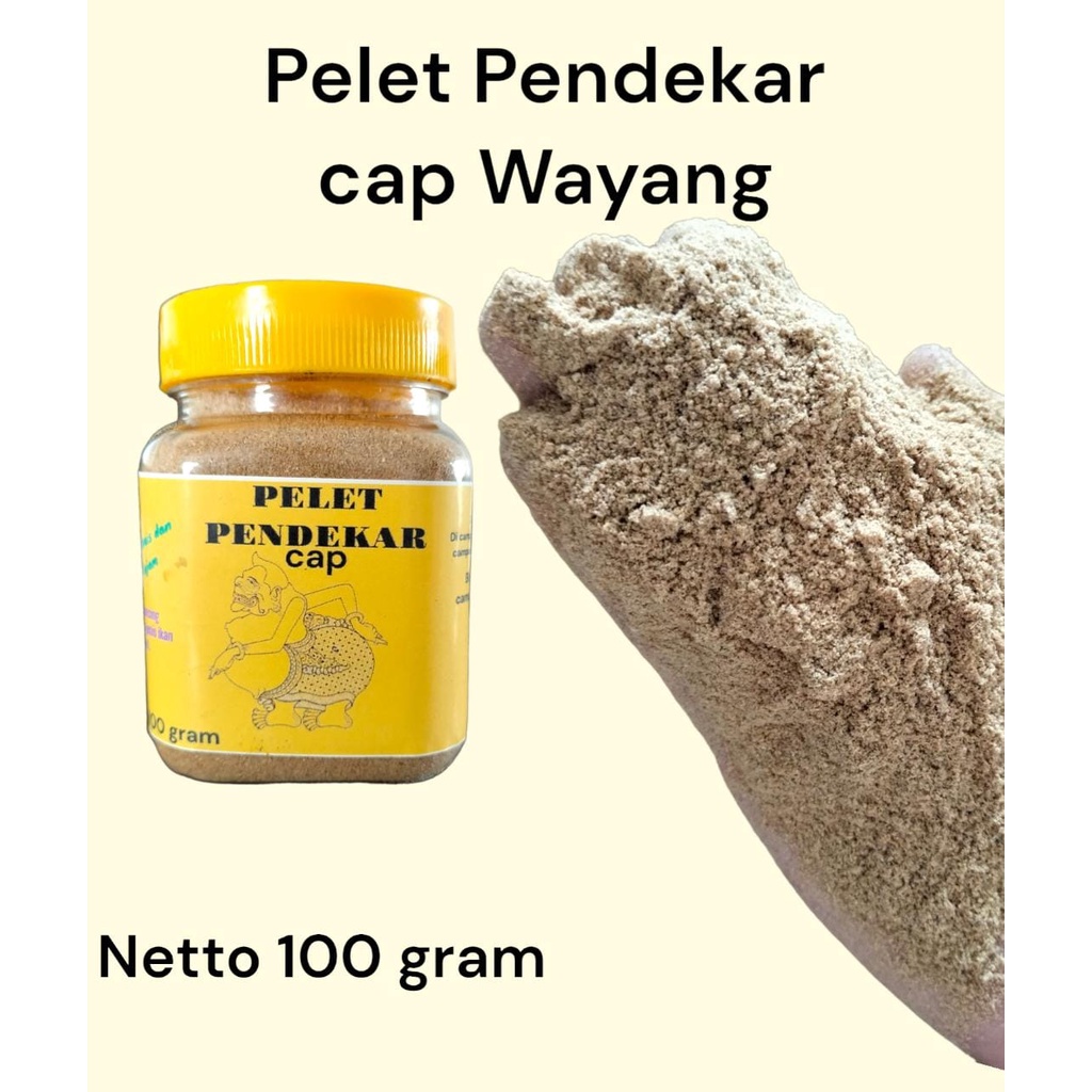 umpan pancing 100 gr pelet pendekar cap wayang umpan ikan &amp; belut jitu